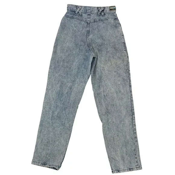 Vintage Wrangler Womens High-Waisted Acid Wash Mom Jeans 9(vintage runs sm!) - Picture 3 of 10